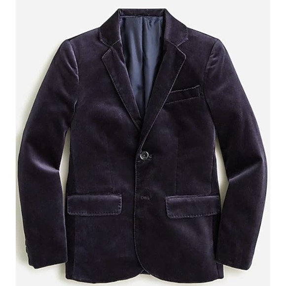 Crewcuts Kids Velvet Blazer - Blue - Picture 1 of 7